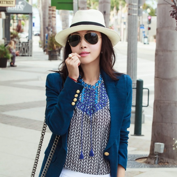 J. Crew Tops - J. Crew Embroidered Tassel Top